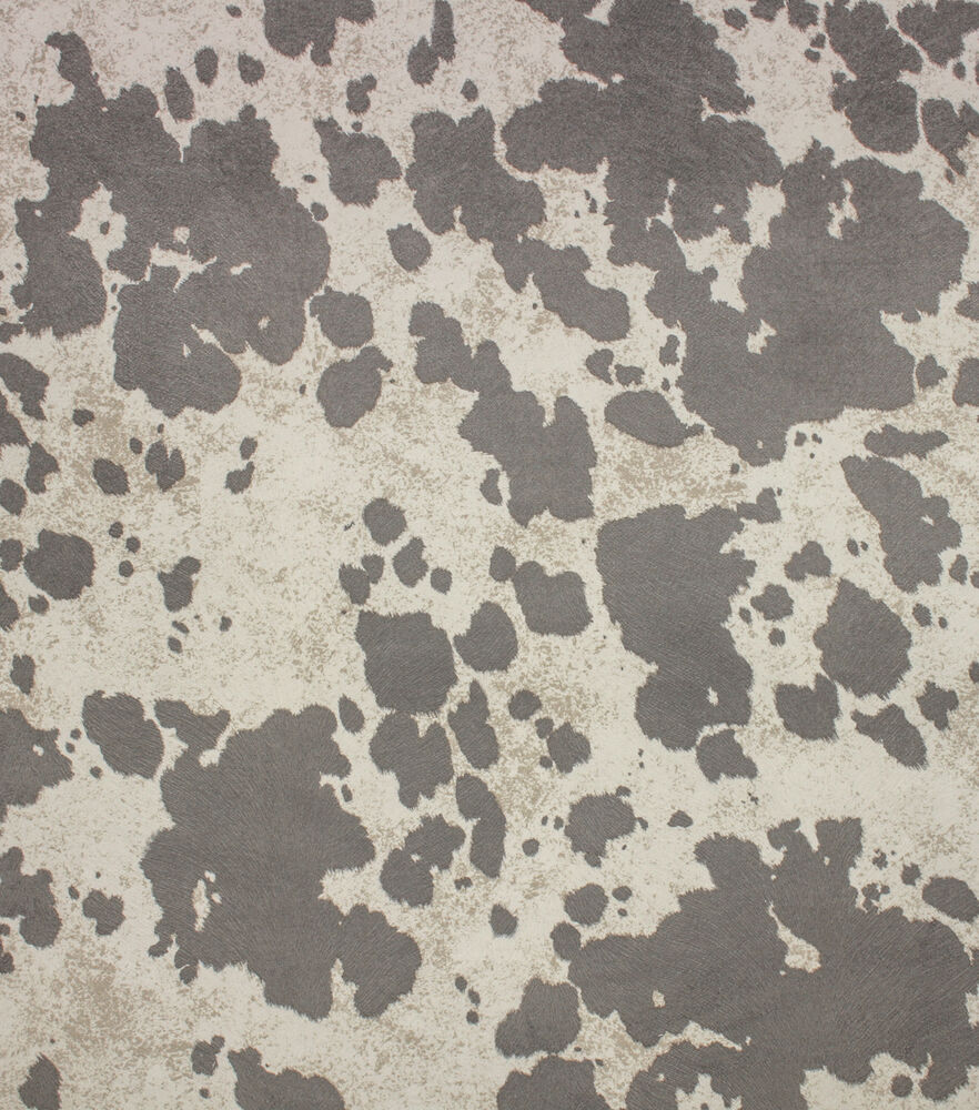 Richloom Holstein Black Upholstery Hide Fabric, Pebble, swatch, image 2