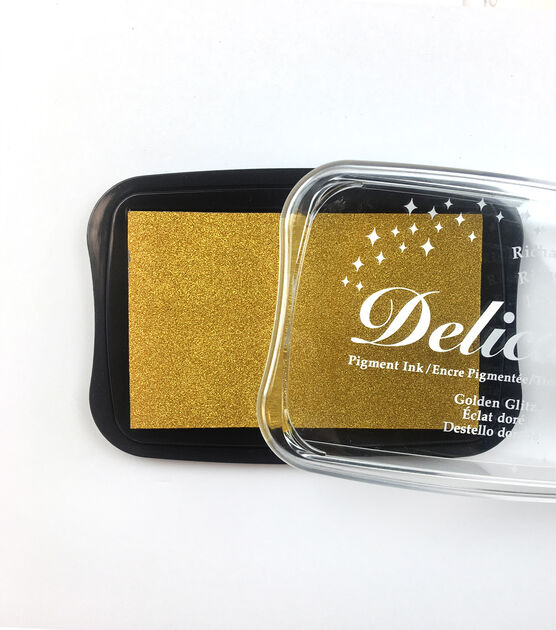 Delicata Non Tarnishing Gold Full Size Ink Pad Golden Glitz, , hi-res, image 4