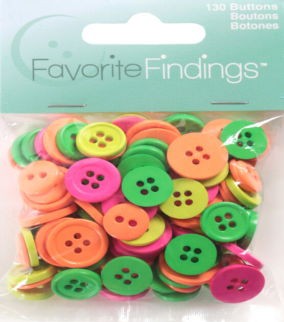 Favorite Findings 130ct Assorted Buttons, , hi-res, image 6