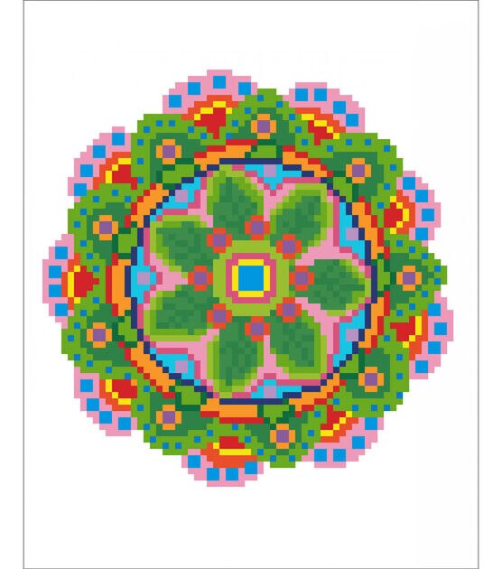Diamond Embroidery Facet Art Kit 11.5"X13.5" Flower Mandala, , hi-res, image 3