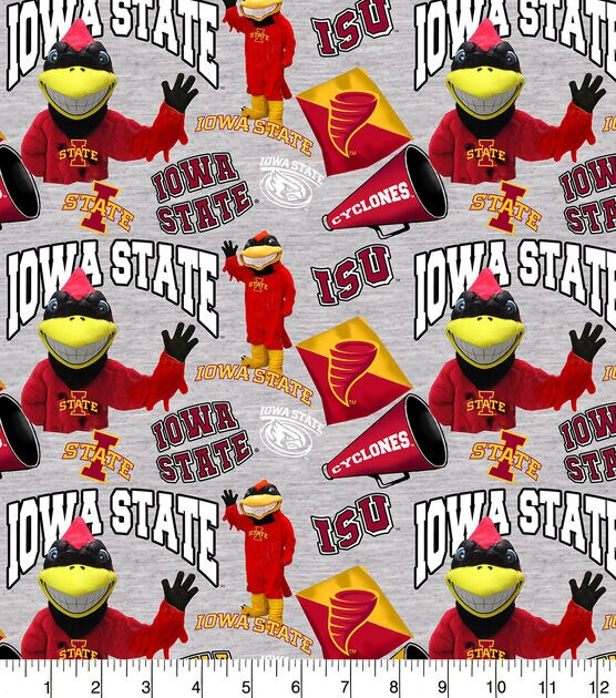 Iowa State University Cyclones Cotton Fabric Collegiate Mascot, , hi-res, image 2