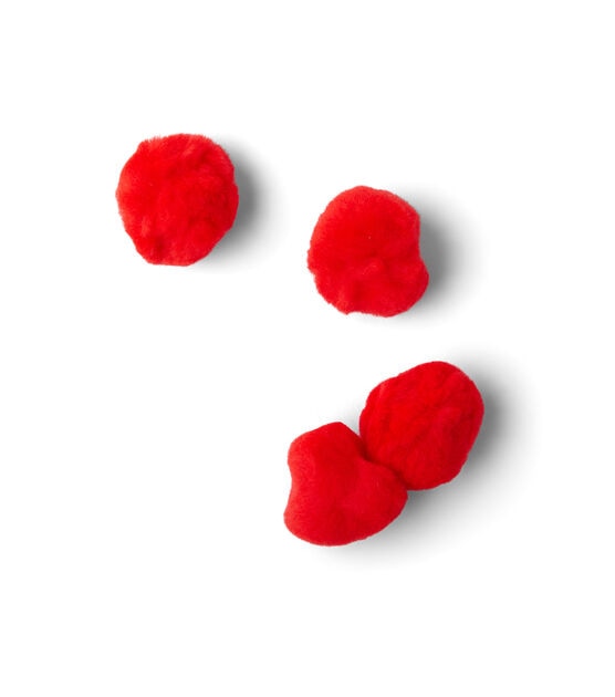 2" Red Pom Poms 4pk by POP!, , hi-res, image 3