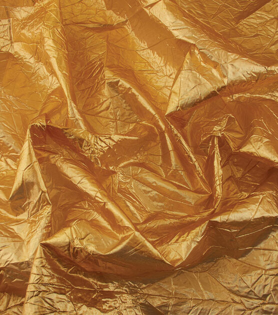 Metallic Crushed Lame Fabric Gold, , hi-res, image 2