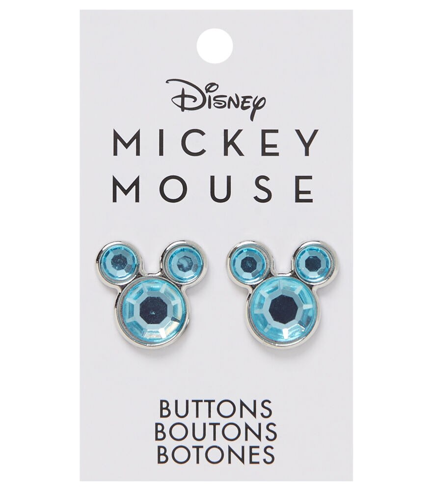 Blumenthal Lansing 3/4" Mickey Mouse Gem Shank Buttons 2pk, Blue, swatch