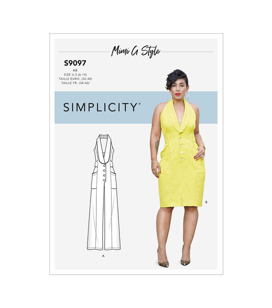 Simplicity Pattern S9097  Misses Dress Jmpsuit Size H5 (6-8-10-12-14)