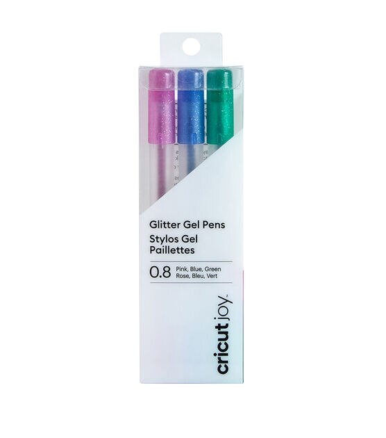 Cricut Joy 0.8mm Pink & Blue Glitter Gel Pens 3ct