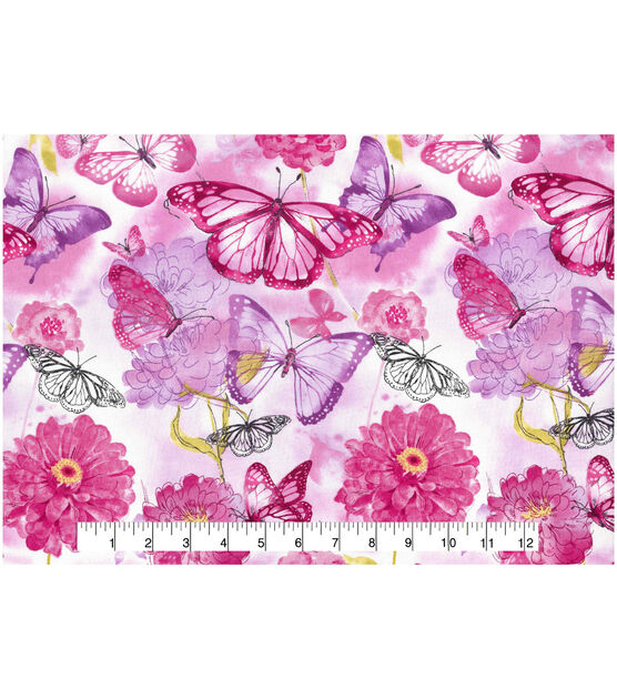 Butterfly Floral Cotton Fabric by Keepsake Calico, , hi-res, image 2