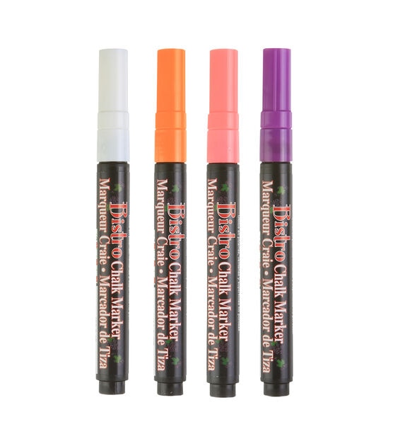 Marvy Uchida 4ct Flourescent Colors 2 Fine Tip Bistro Chalk Markers