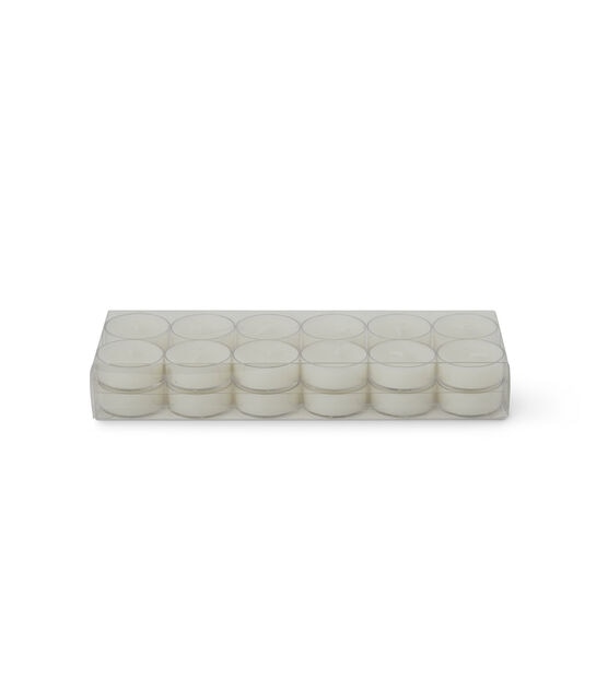 24pk White Unscented Tealights by Hudson 43