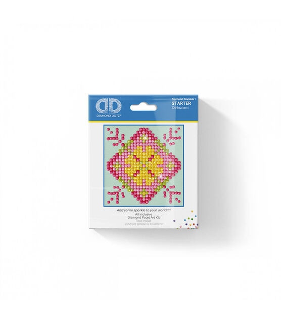 Diamond Dotz Diamond Embroidery Kit 4.75''X4.75'' Patchwork Mandala 1, , hi-res, image 2