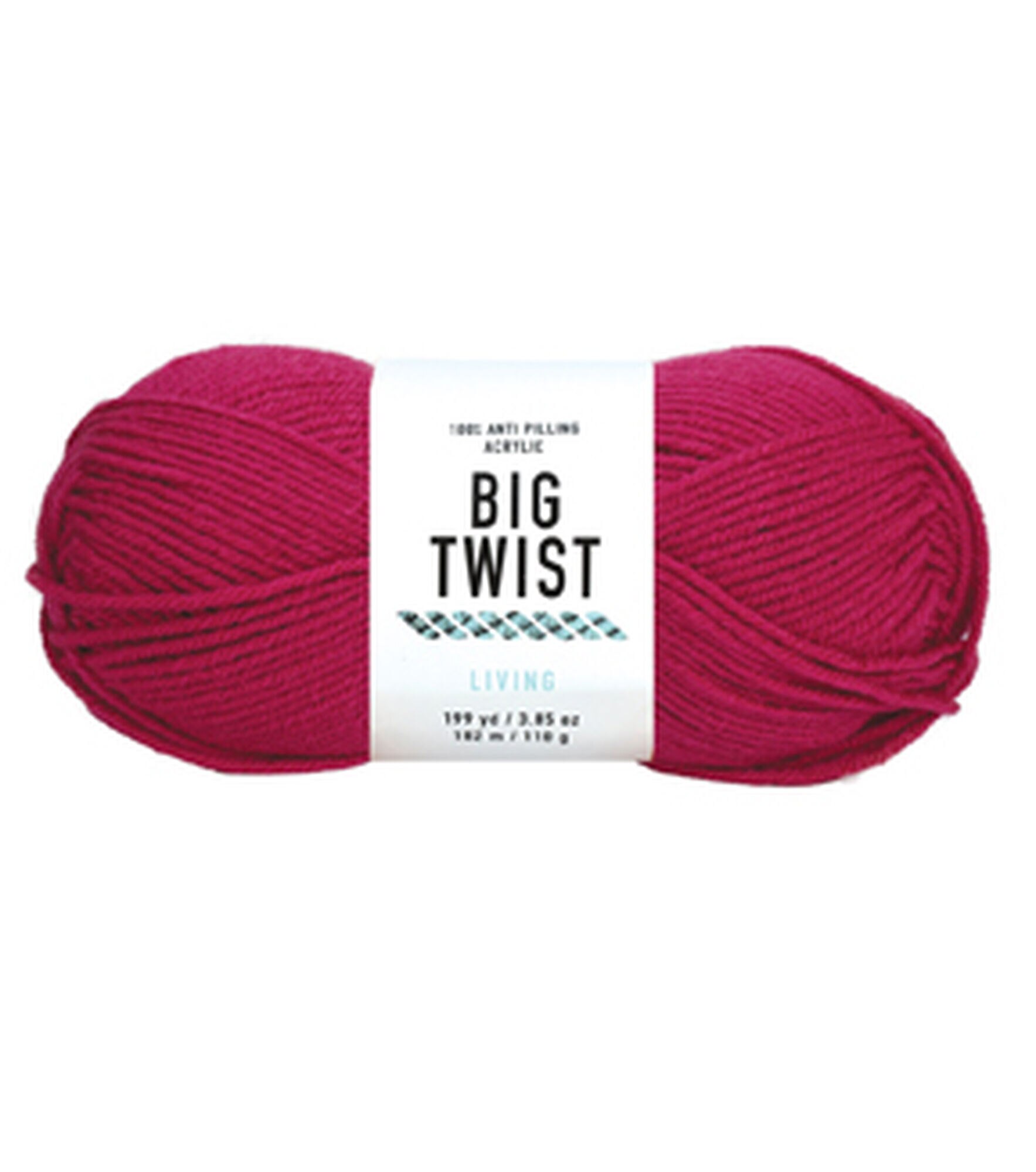 Living 199yd Anti Pilling Worsted Acrylic Yarn by Big Twist, Fuschia, hi-res