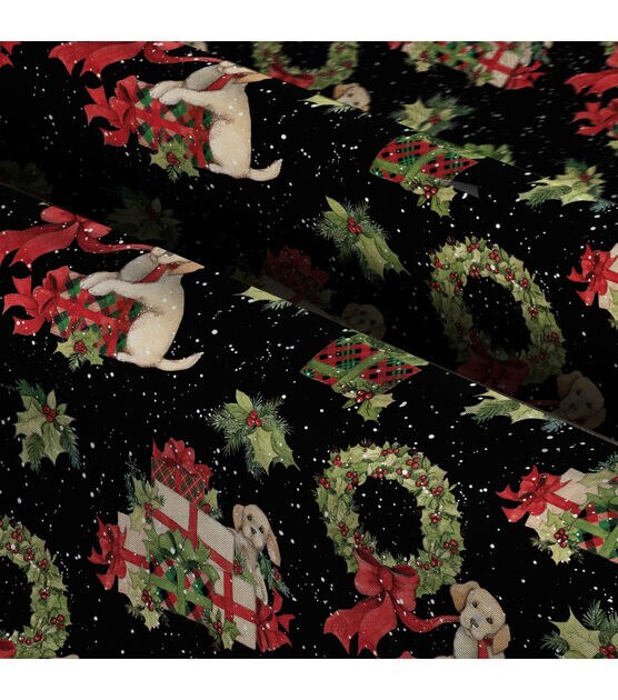 Susan Winget Holly & Gifts Christmas Cotton Fabric, , hi-res, image 3