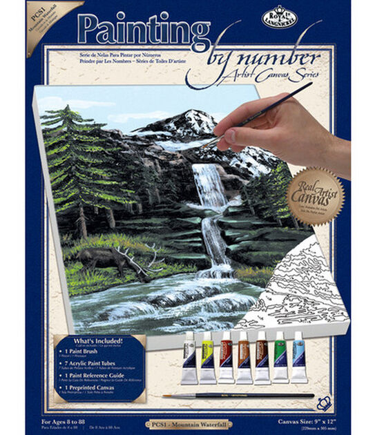 Royal Langnickel Paint By Number Kits Mountain Waterfall
