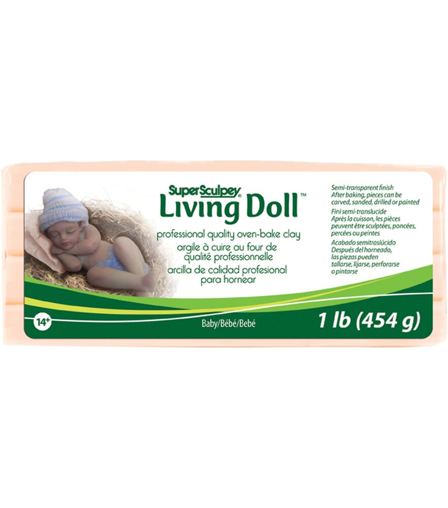 Sculpey 1lb Living Doll Oven Bake Clay, Baby, swatch