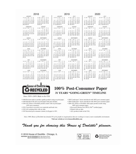 House of Doolittle 8.5" x 11" Black 2 Year Monthly Calendar Planner, , hi-res, image 5
