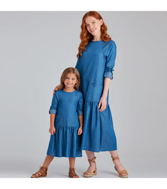 Simplicity S9057 Children's & Misses Dress Sewing Pattern, , hi-res, image 2