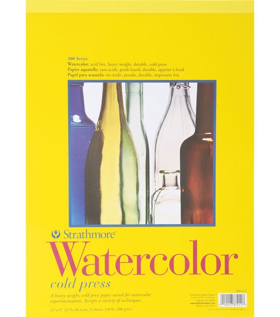 Strathmore Watercolor Paper Pad 11"X15" 12 Sheets