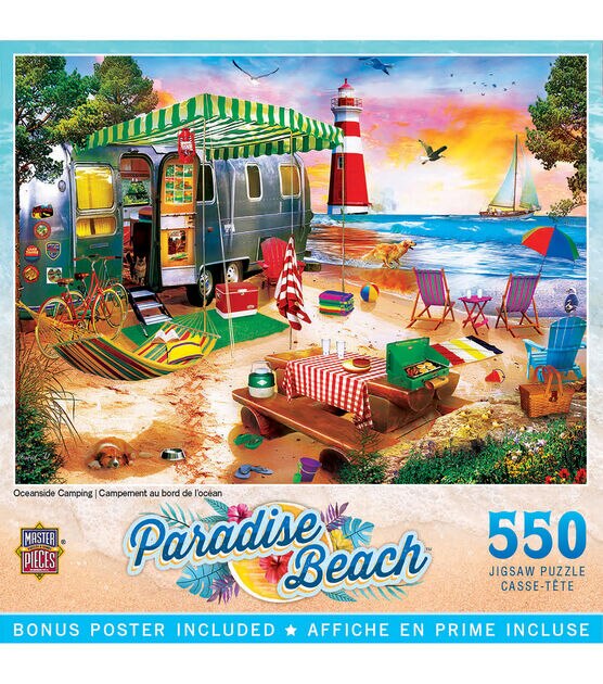 MasterPieces 18" x 24" Oceanside Camping Jigsaw Puzzle 550pc