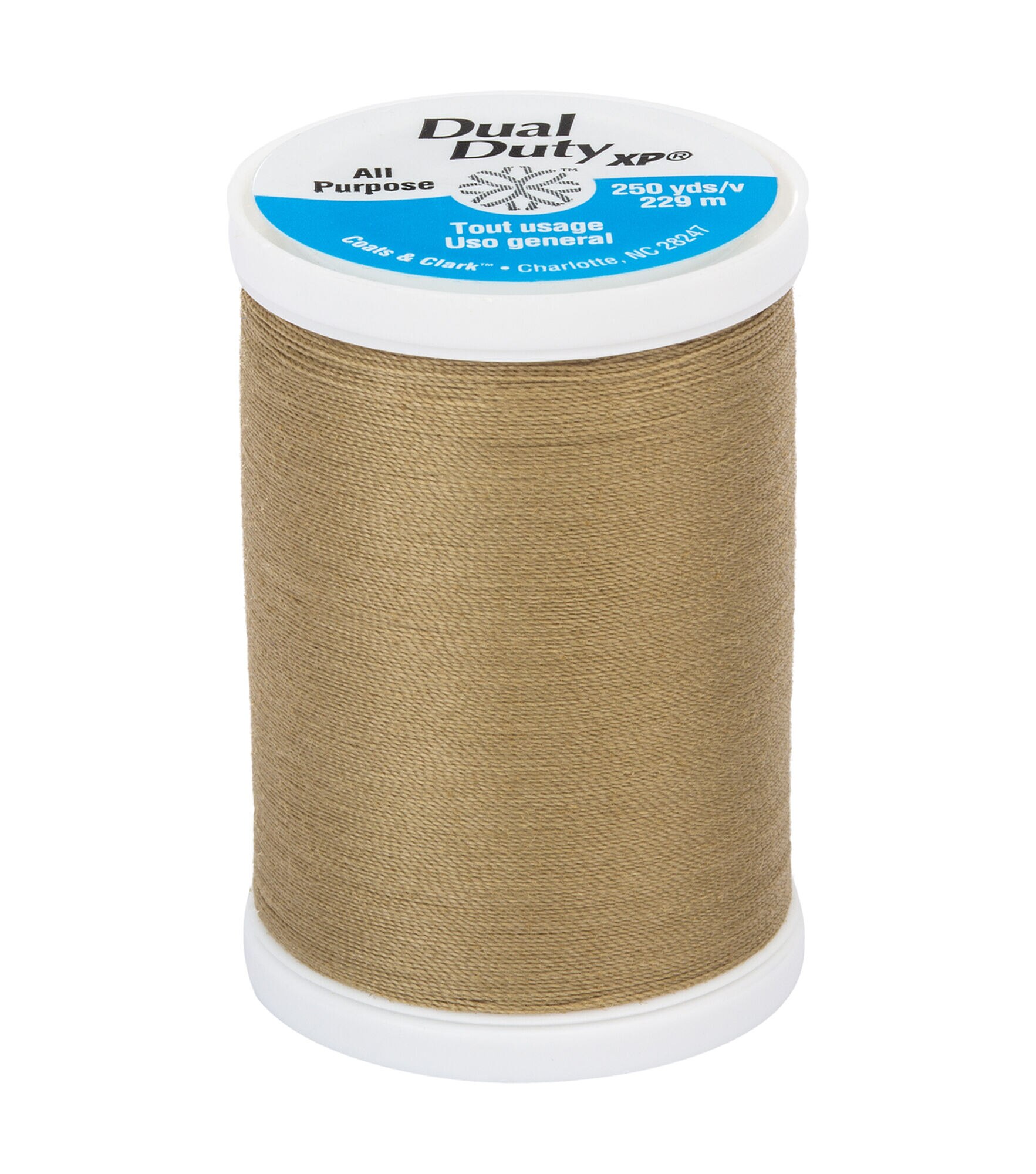 Coats & Clark Dual Duty XP General Purpose Thread 250yds, #8450dd Dark Khaki, hi-res