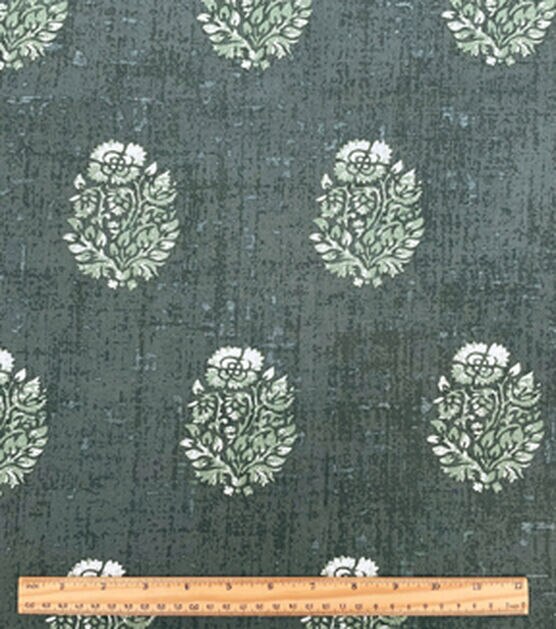 Botanical Spruce Cotton Linen Blend Home Decor Fabric, , hi-res, image 2