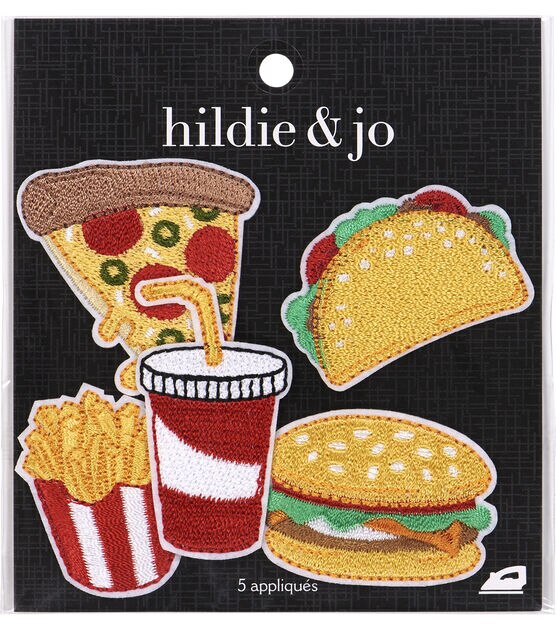 5ct Fast Food Iron On Patches by hildie & jo