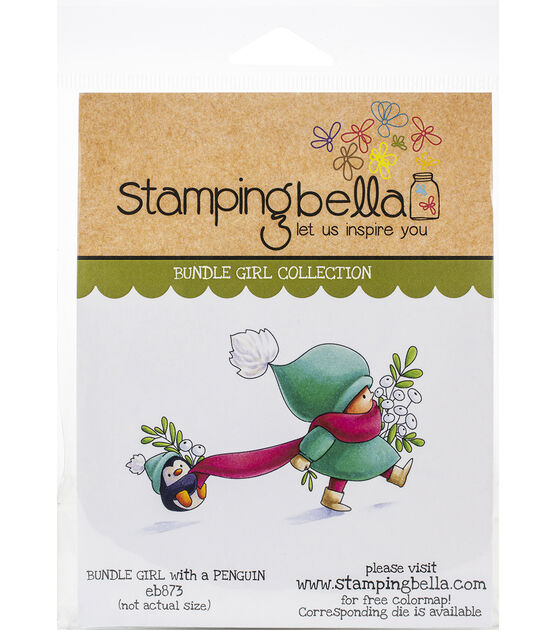 Stamping Bella Cling Stamps Bundle Girl with Penguin