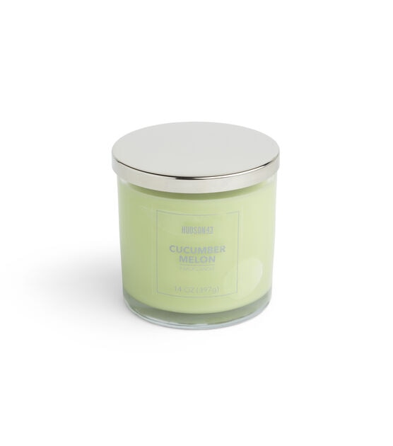 14oz Cucumber Melon Scented Jar Candle by Hudson 43