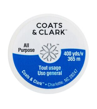 Coats Dual Duty All-Purpose Thread, White, 400 yd