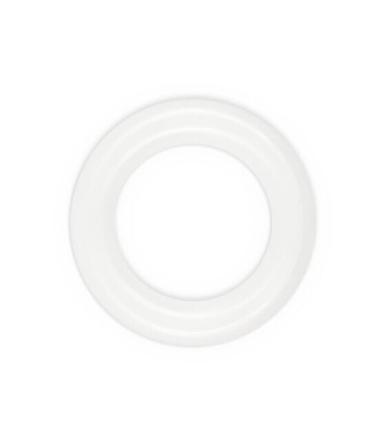 Dritz Home 1/2" White Plastic Drapery Rings 24pc, , hi-res, image 2