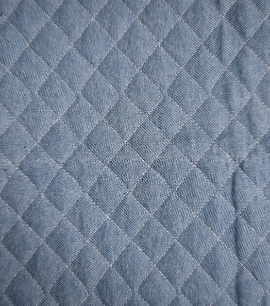 Light Wash Small Quilt Denim Fabric