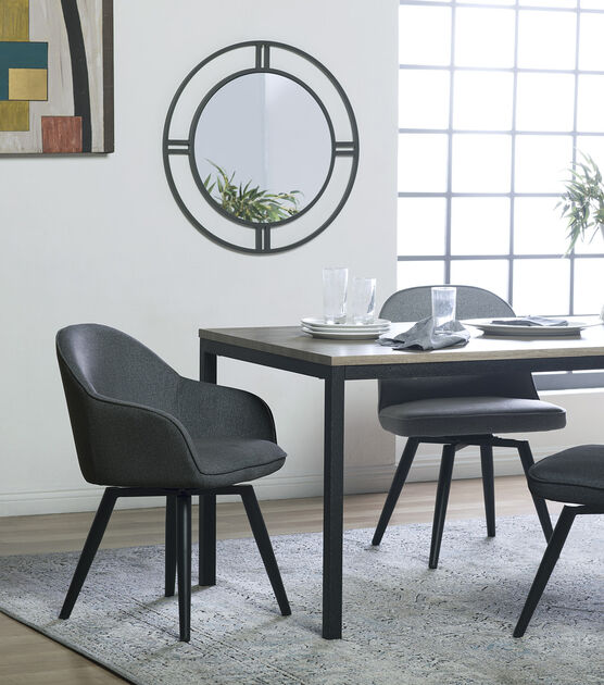 Studio Designs Dome Swivel Arm Chair Charcoal & Black, , hi-res, image 7