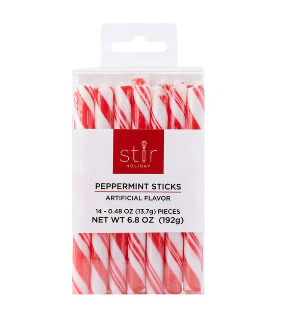 6.8oz Peppermint Candy Sticks 14pk by STIR