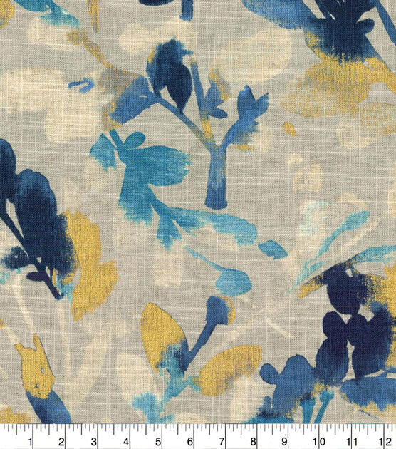 Waverly Multi Purpose Decor Fabric 54'' Indigo Leaf Storm
