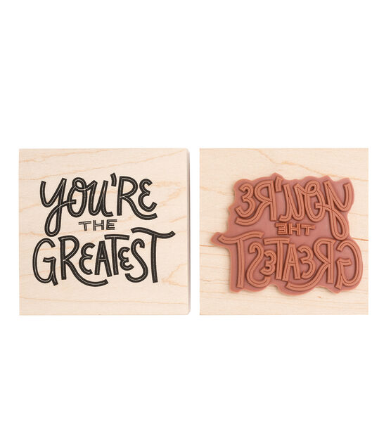 American Crafts Wooden Stamp The Greatest, , hi-res, image 2