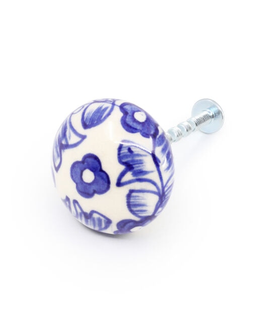 Dritz Home Ceramic Small Delft Ball Knob, Delft Blue, , hi-res, image 4