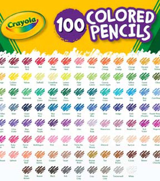 Crayola 100ct Different Colored Pencils, , hi-res, image 3