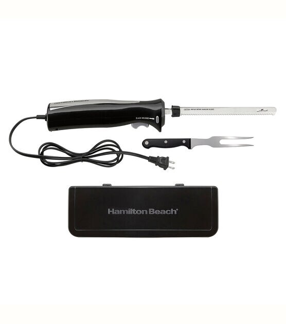 Hastings Home Electric Carving Knife Set - Stainless Steel Blades