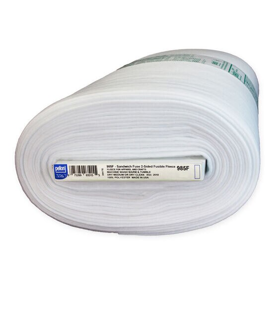 Pellon 985F 2 Sided Fusible Fleece 45" Interfacing White