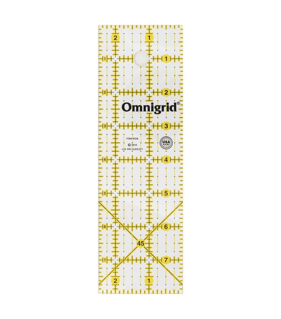 Omnigrid 2.5" x 8" Clear Quilting Ruler
