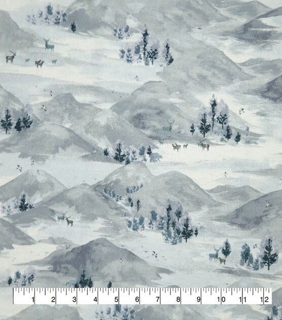 Mountains Super Snuggle Flannel Fabric