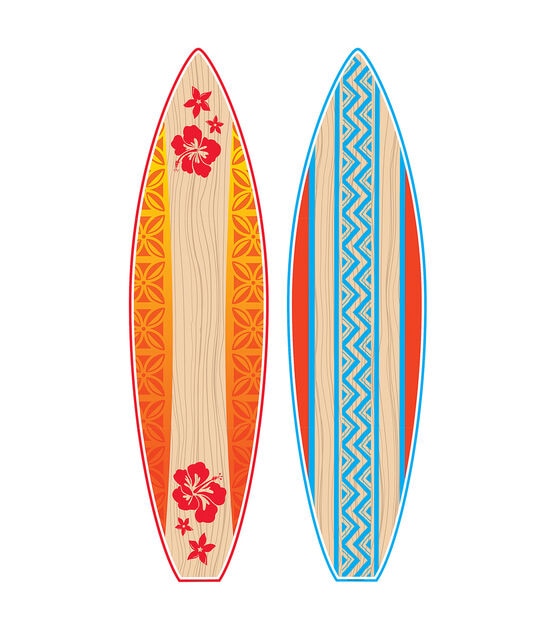 Teacher Created Resources 4' Giant Surfboards Bulletin Board Set 4ct