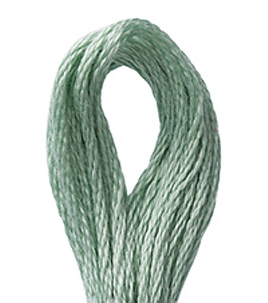 DMC 8.7yd Greens & Grays 6 Strand Cotton Embroidery Floss, 3817 Light Celadon Green, swatch, image 20