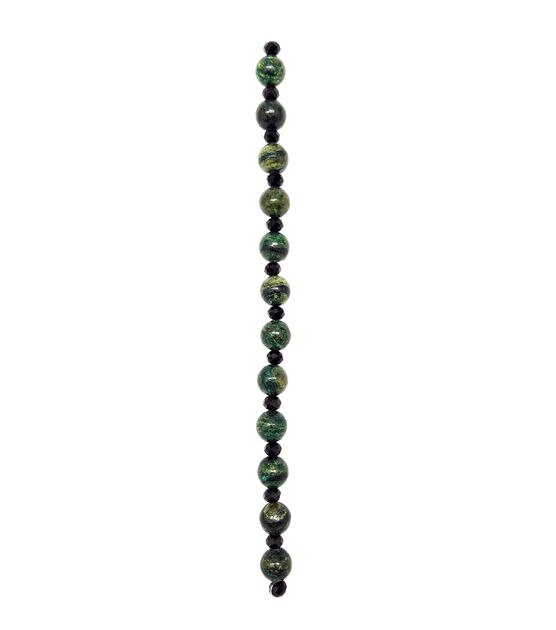 10mm Green & Black Round Strung Beads by hildie & jo, , hi-res, image 3