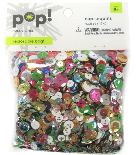 4oz Multicolor Assorted Cup Sequins by POP!