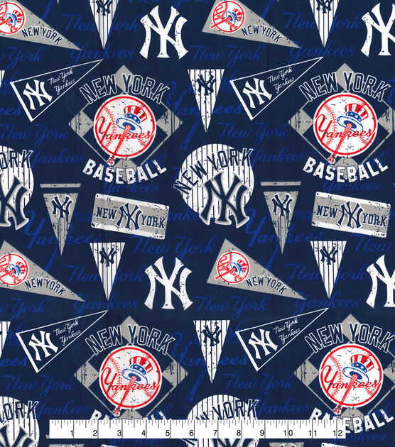 Fabric Traditions New York Yankees Cotton Fabric Vintage