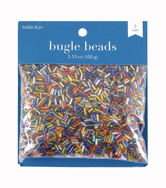 5mm Multicolor Glass Bugle Beads by hildie & jo