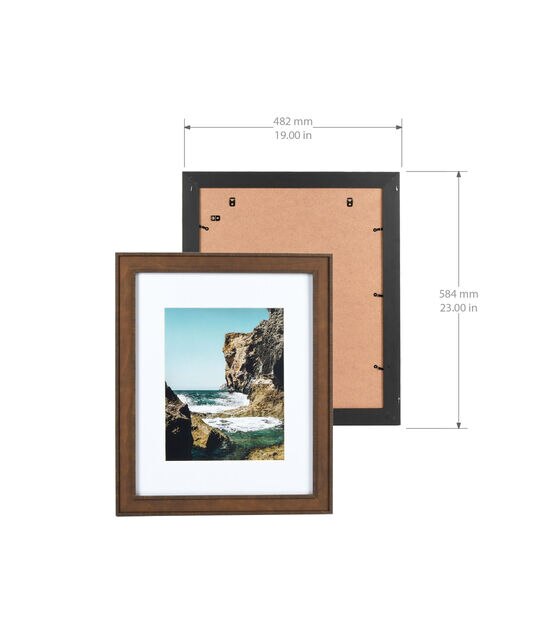 16" x  20" Matted to 11" x 14" Dark Wood Portrait Frame by Hudson 43, , hi-res, image 5