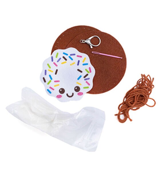 American Crafts 9pc Sew Cute Donut Felt Backpack Clip Kit, , hi-res, image 3