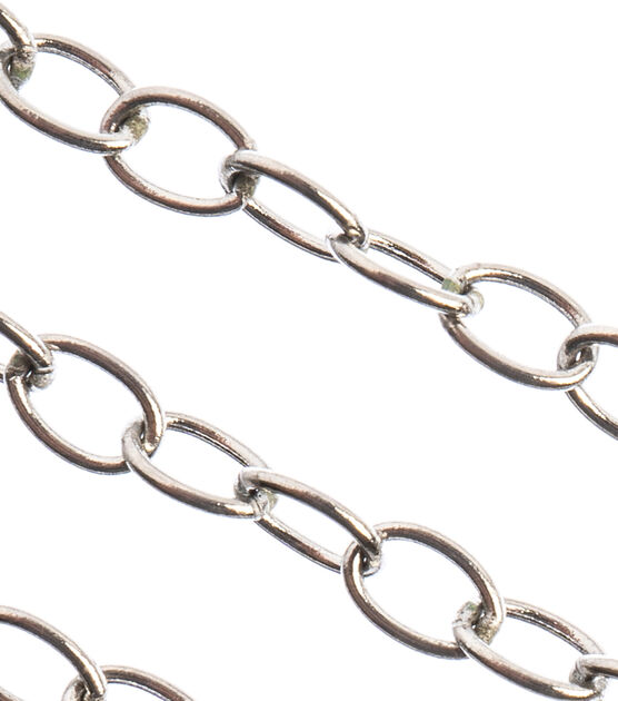 John Bead Stainless Steel Rolo Chain 1m w/ 3.7x2.4mm Links, , hi-res, image 2