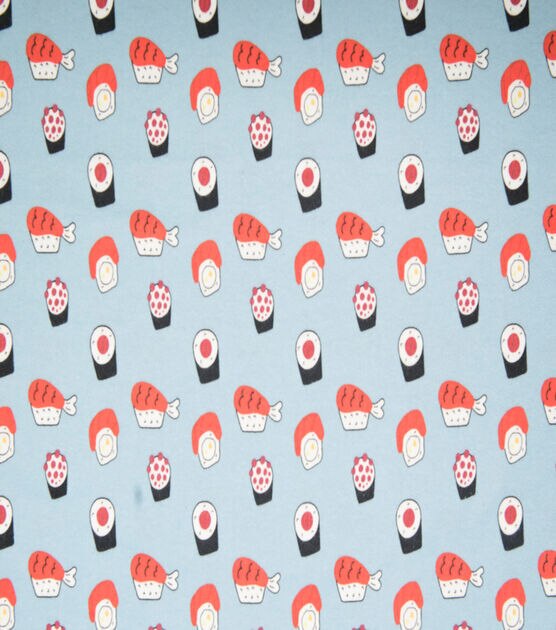 Super Snuggle Tossed Sushi Flannel Fabric